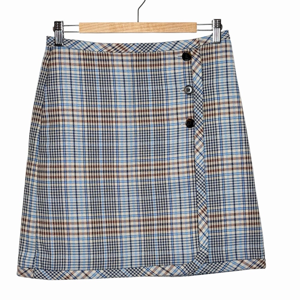 Talbots Plaid Short Wrap Skirt Womens Size 2 Preppy Academia Heritage Old Money